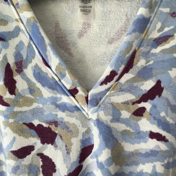 LOU & GREY | NWOT COZY COTTON TERRY TIGER STRIPE CINCH WAIST DRESS POCKETS | SM - Picture 4 of 12